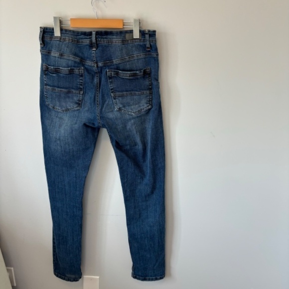 Free Planet Men's Sustainable Denim Slim Straight Leg Blue Jeans, 33 x 32 - Picture 9 of 10